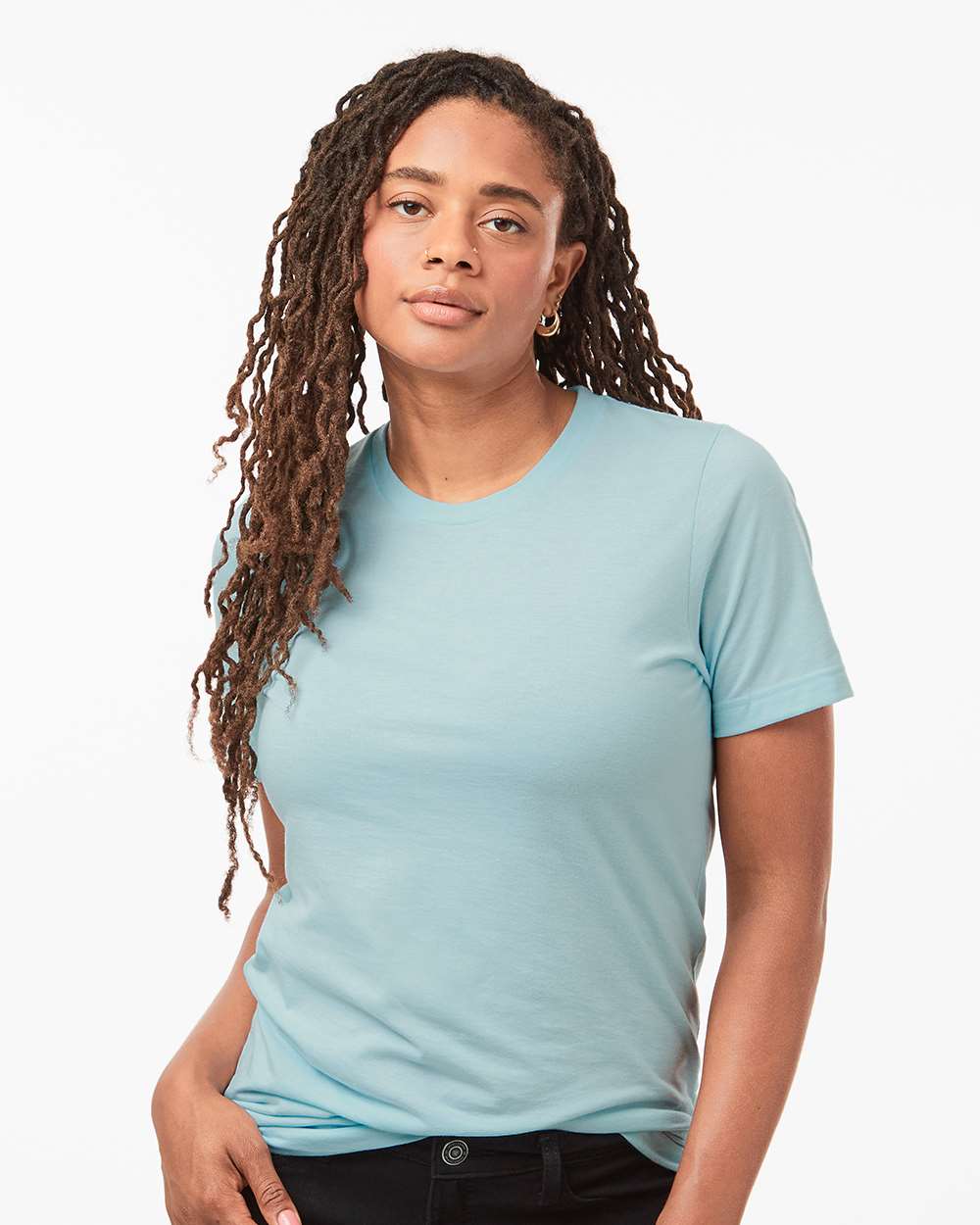 Tultex 602CVC Unisex Combed CVC T-Shirt - Heather Ice Blue