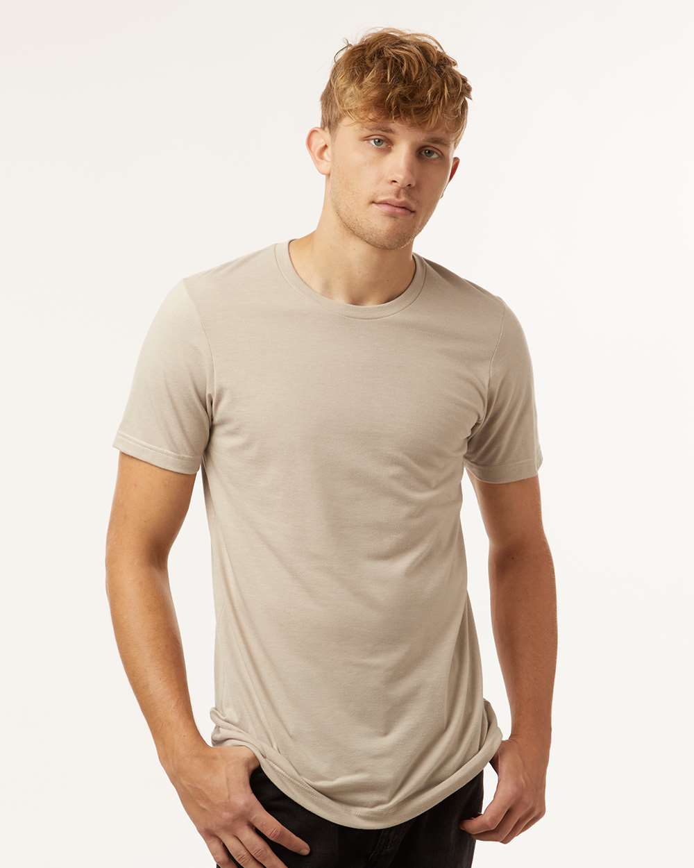 Tultex 602CVC Unisex Combed CVC T-Shirt - Heather Tan
