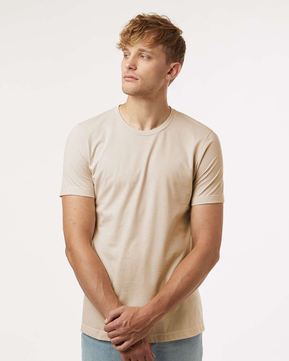 Tultex 602CVC Unisex Combed CVC T-Shirt - Heather Cream