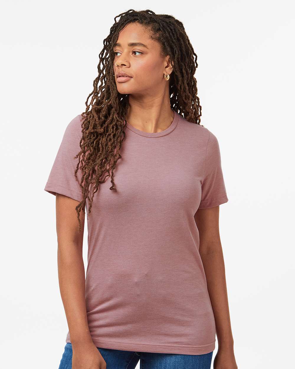 Tultex 602CVC Unisex Combed CVC T-Shirt - Heather Orchid
