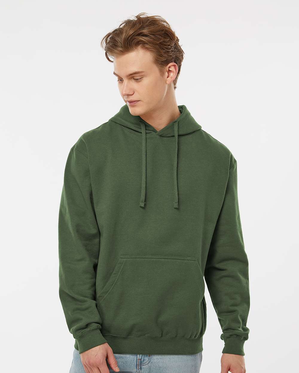 Tultex 320 Unisex Fleece Hooded Sweatshirt - Military Green