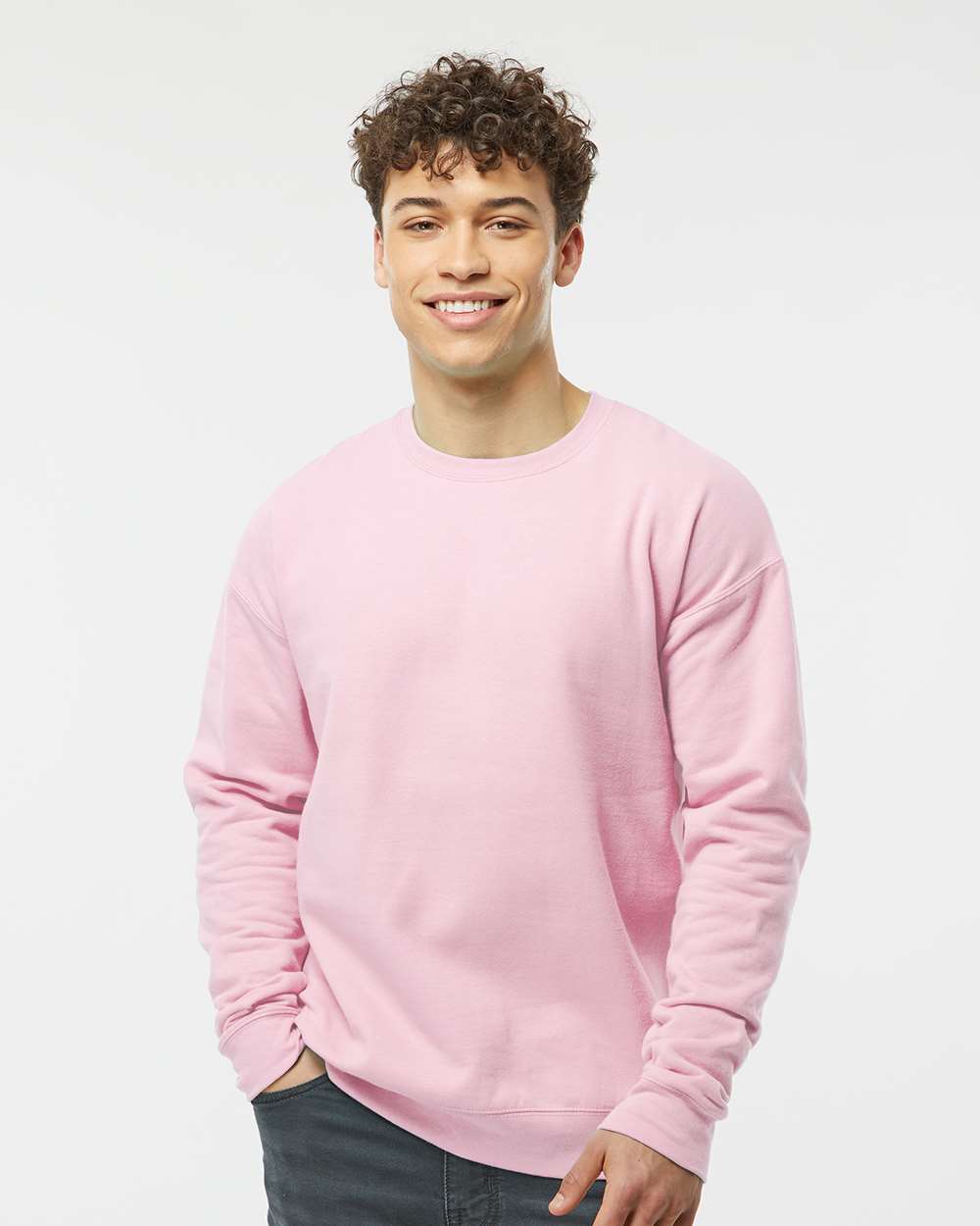 Tultex 340 Unisex Fleece Crewneck Sweatshirt - Light Pink
