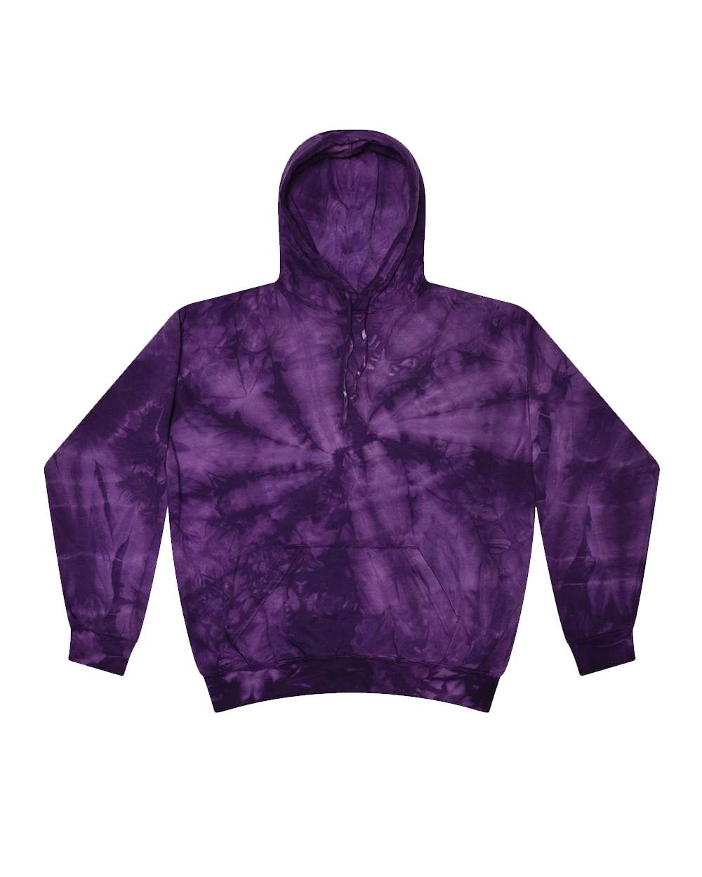 Colortone 8777 Unisex Tie-Dyed Hooded Sweatshirt - Spider Purple