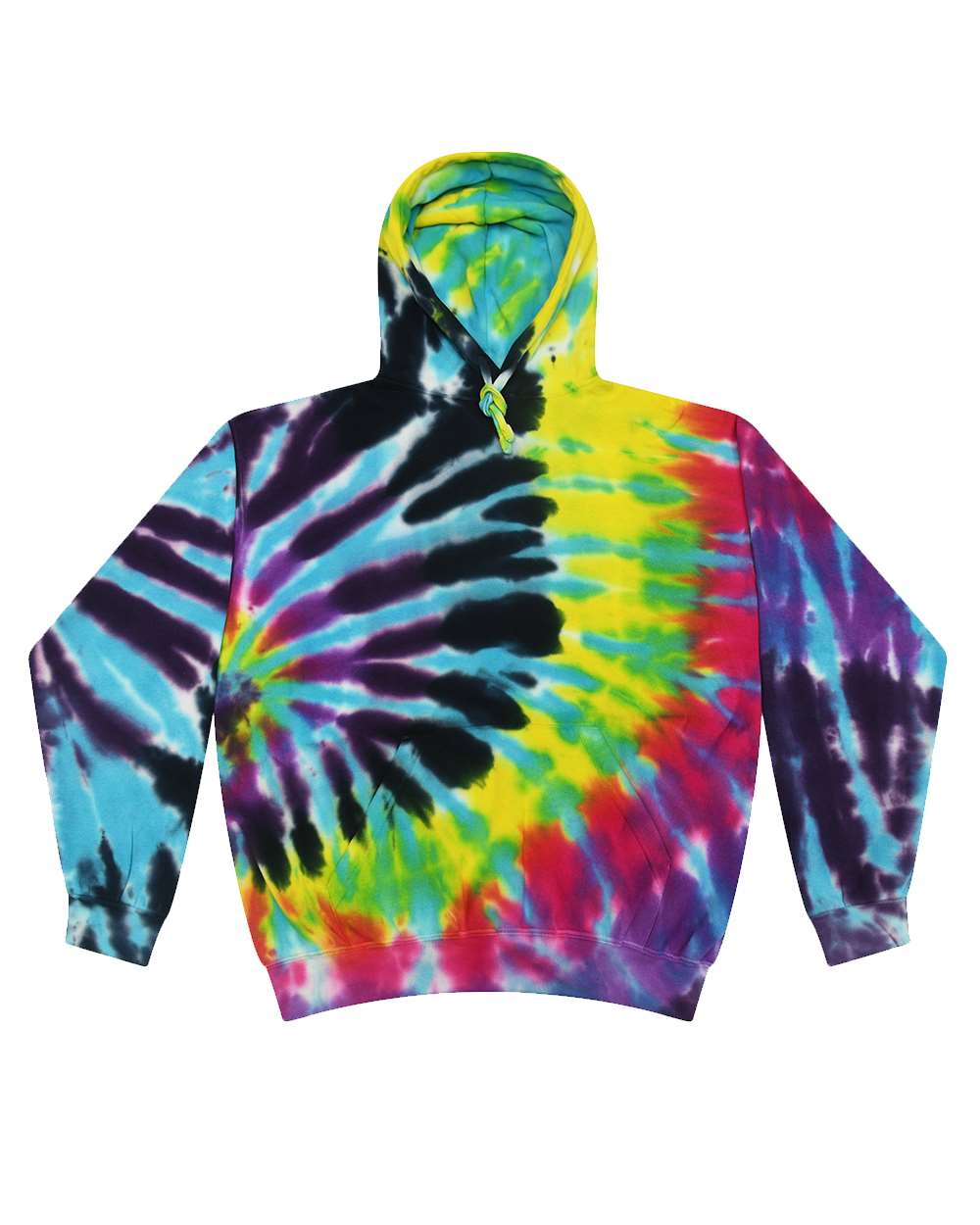 Colortone 8777 Unisex Tie-Dyed Hooded Sweatshirt - Flashback