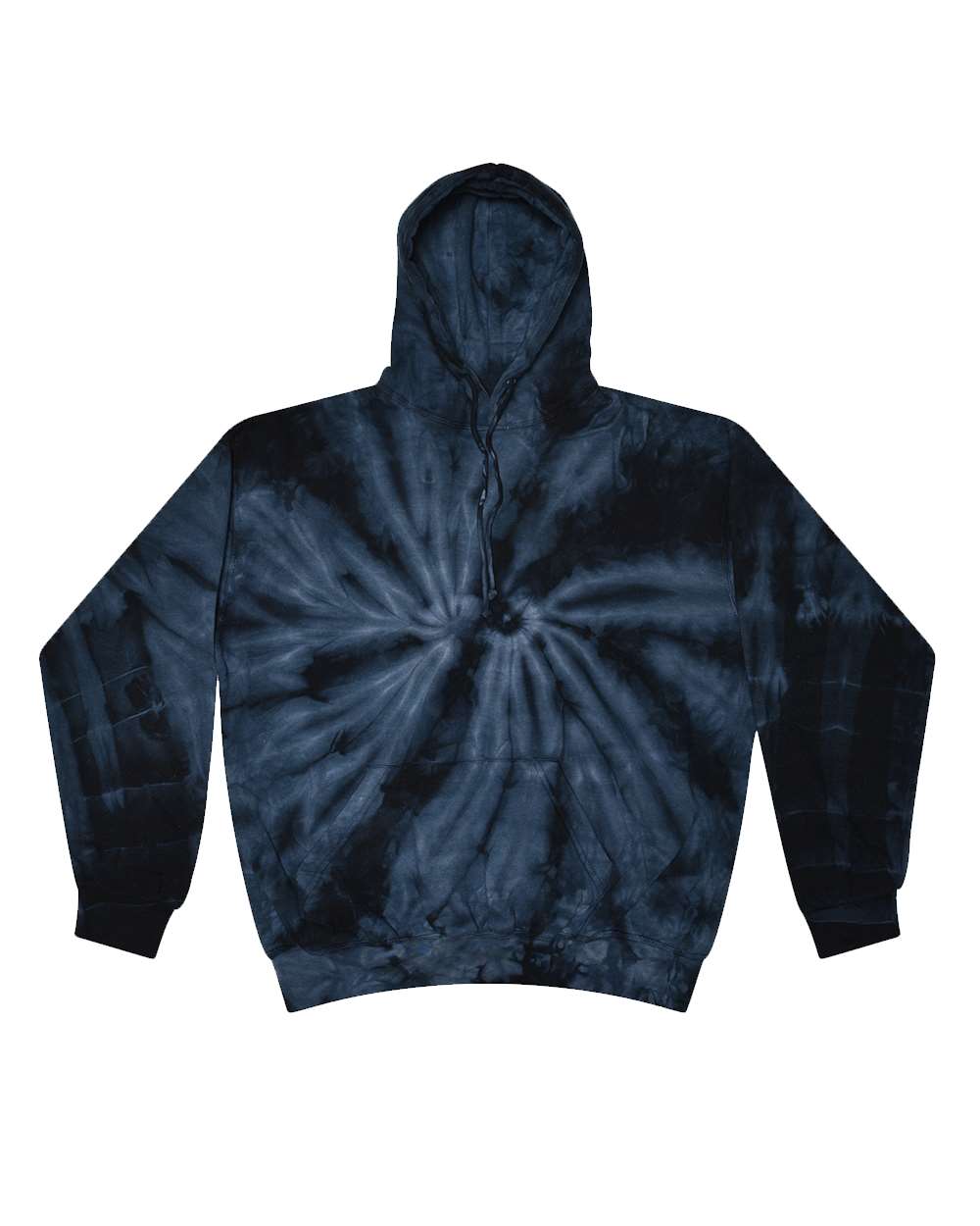 Colortone 8777 Unisex Tie-Dyed Hooded Sweatshirt - Spider Navy