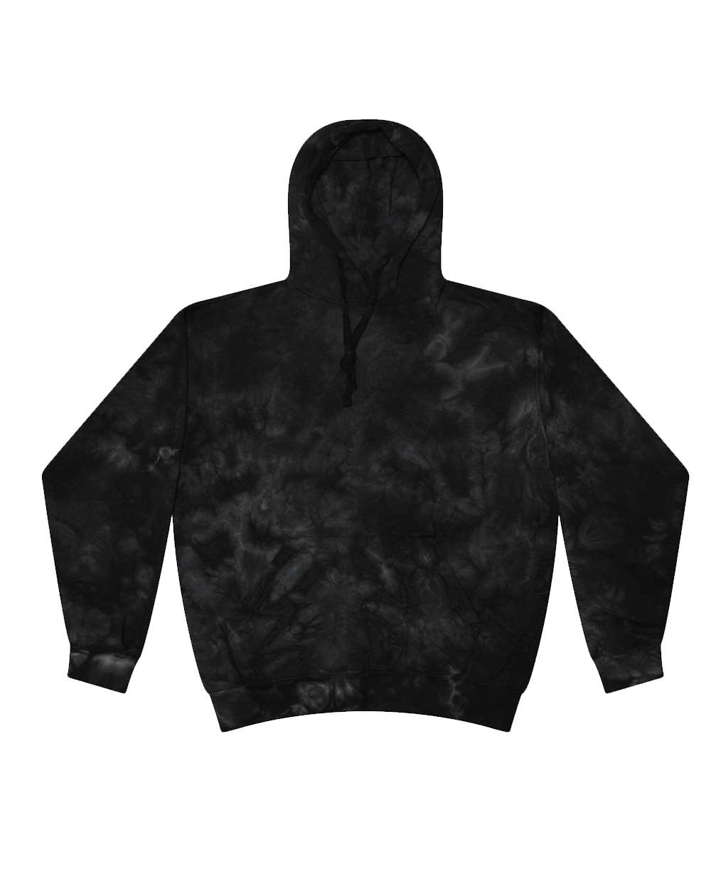 Colortone 8790 Unisex Crystal Wash Hooded Sweatshirt - Crystal Black