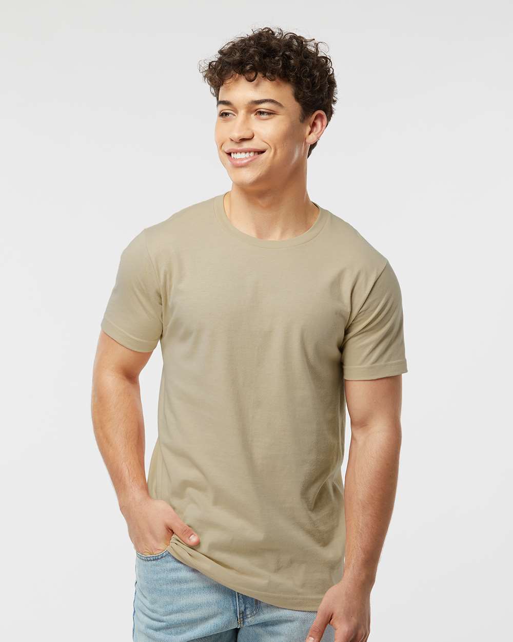 Unisex Fine Jersey T-Shirt - 202 - Sand