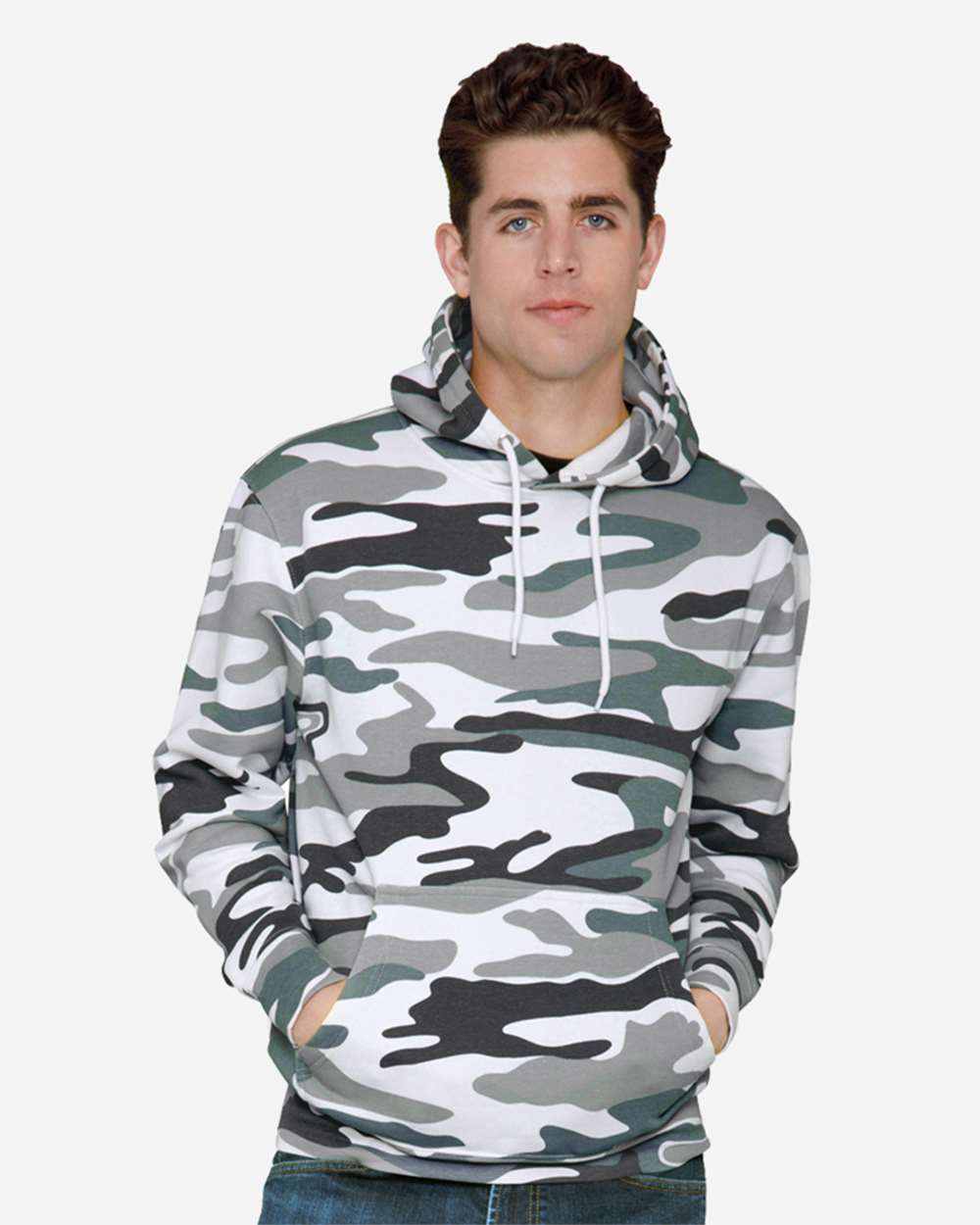 Lane Seven LS14001 Unisex Premium Hoodie Sweatshirt - Sage Camo