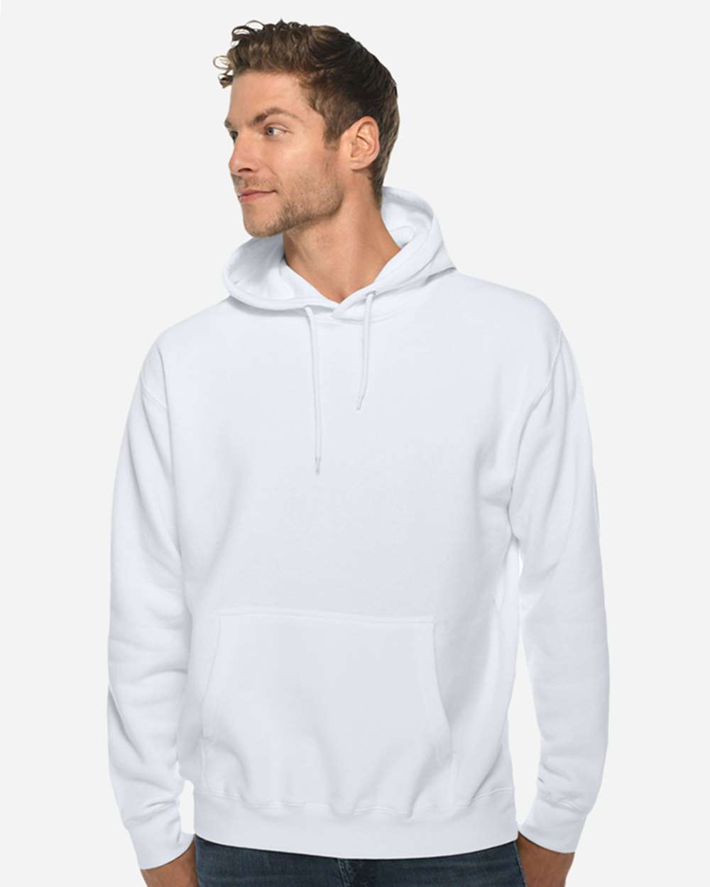 Lane Seven LS14001 Unisex Premium Hoodie Sweatshirt - White