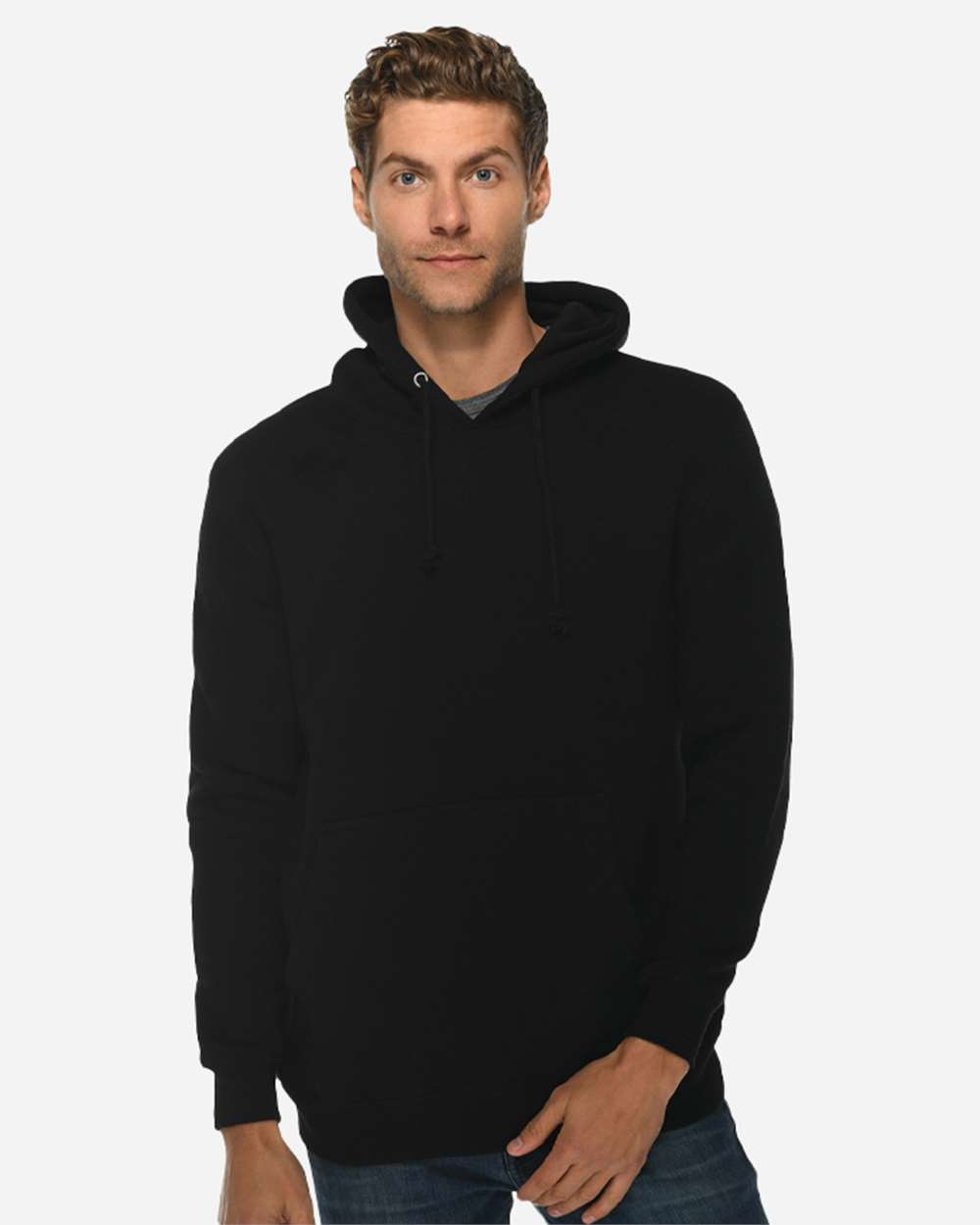Lane Seven LS19001 Unisex Heavyweight Hoodie Sweatshirt - Black