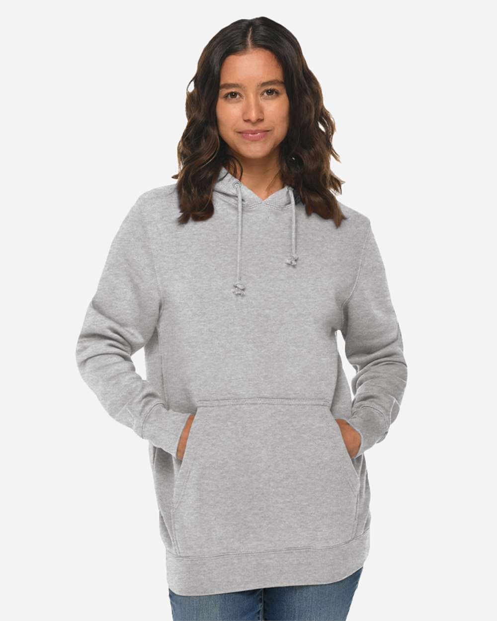 Lane Seven LS19001 Unisex Heavyweight Hoodie Sweatshirt - Heather Grey