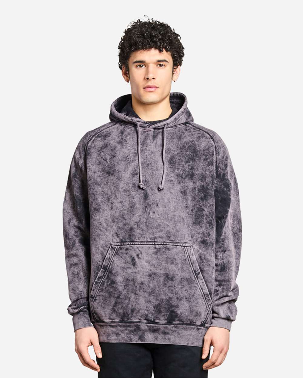 Lane Seven LST004 Unisex Vintage Raglan Hoodie Sweatshirt - Cloud Black