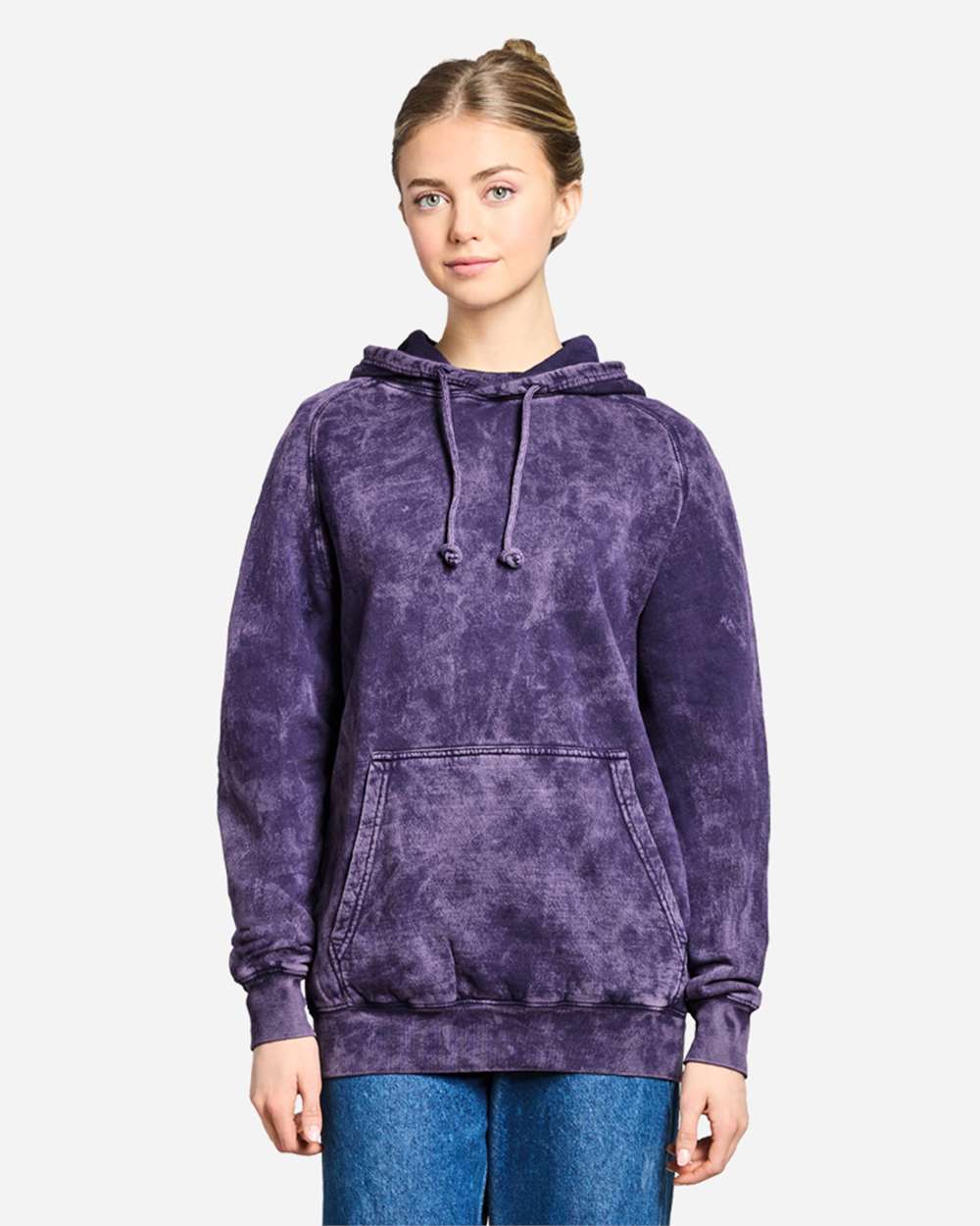 Lane Seven LST004 Unisex Vintage Raglan Hoodie Sweatshirt - Cloud Purple