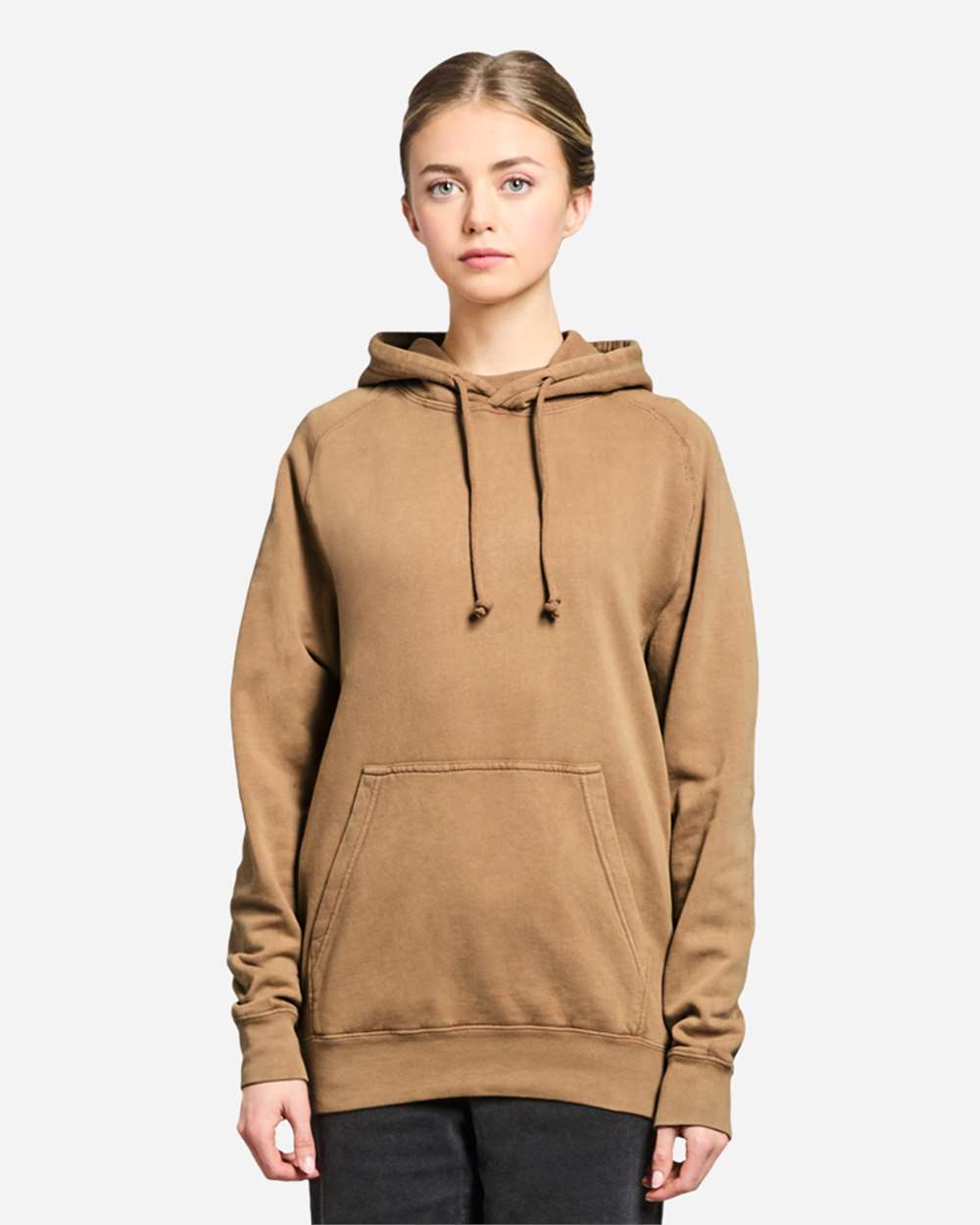 Lane Seven LST004 Unisex Vintage Raglan Hoodie Sweatshirt - Vintage Camel