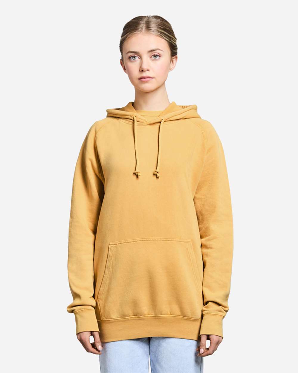 Lane Seven LST004 Unisex Vintage Raglan Hoodie Sweatshirt - Vintage Mustard