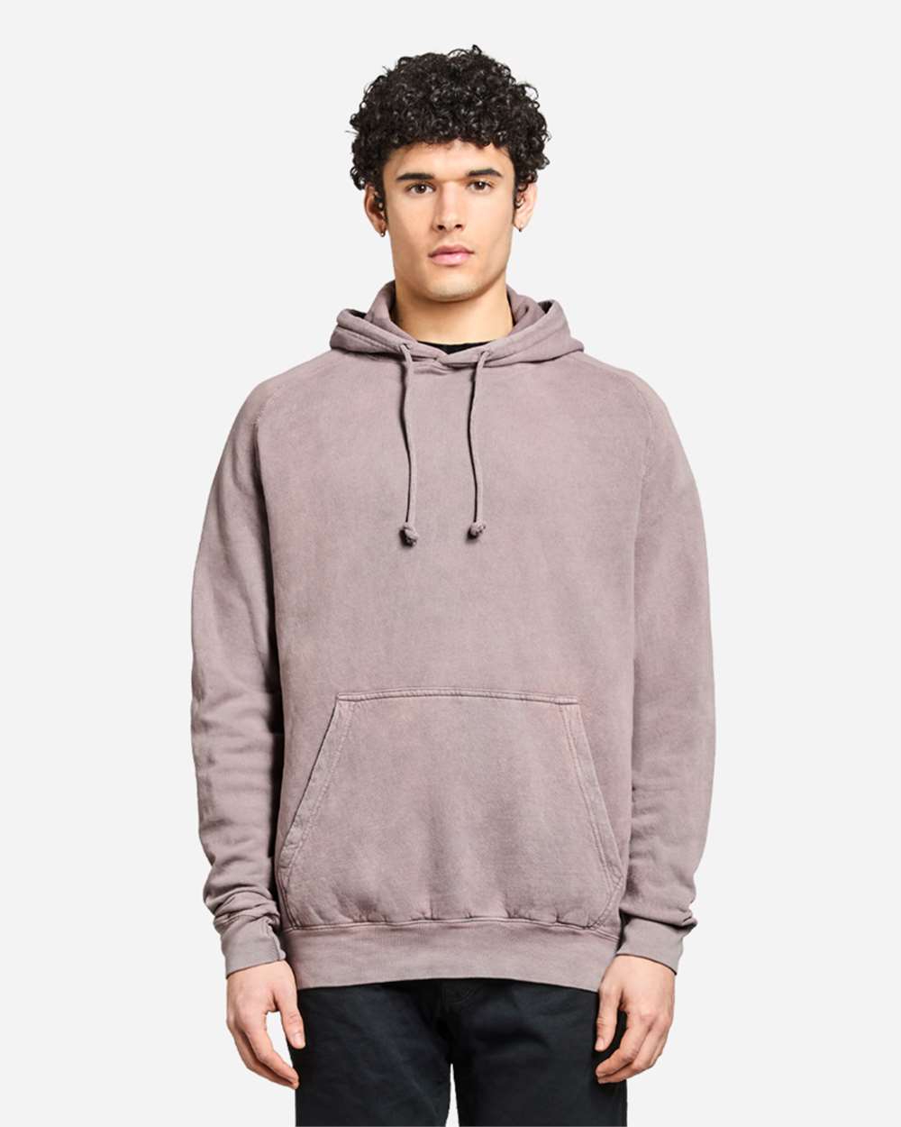 Lane Seven LST004 Unisex Vintage Raglan Hoodie Sweatshirt - Vintage Zinc