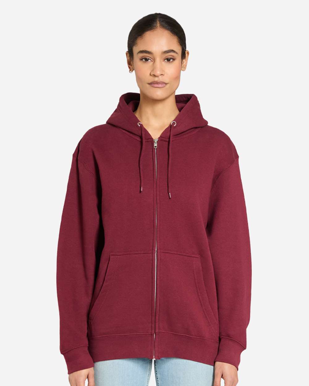 Lane Seven LS14003 Unisex Premium Full-Zip Hoodie Sweatshirt - Burgundy