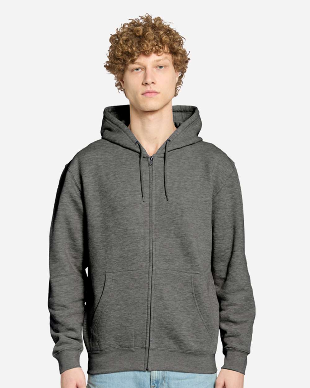 Lane Seven LS14003 Unisex Premium Full-Zip Hoodie Sweatshirt - Charcoal Heather