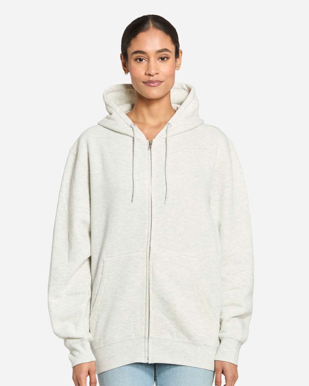 Lane Seven LS14003 Unisex Premium Full-Zip Hoodie Sweatshirt - Oatmeal Heather