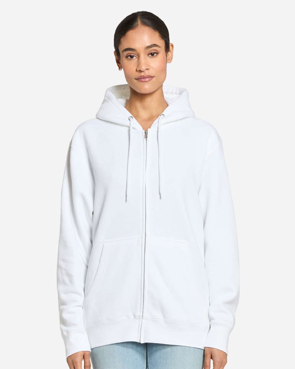 Lane Seven LS14003 Unisex Premium Full-Zip Hoodie Sweatshirt - White