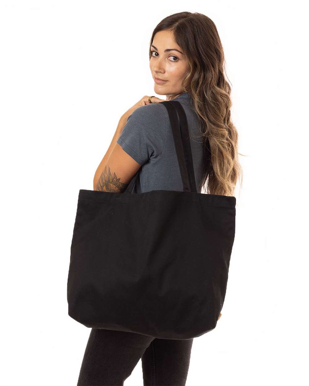 econscious EC8001 Large Twill Tote - Black