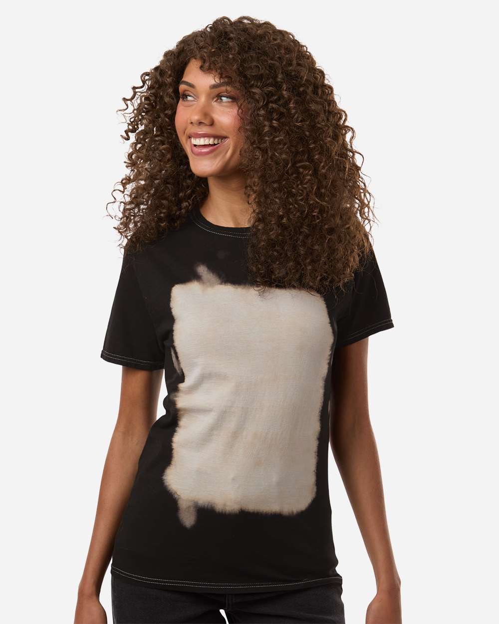 Unisex Bleach Out Dyed T-Shirt - 1385 - Photo