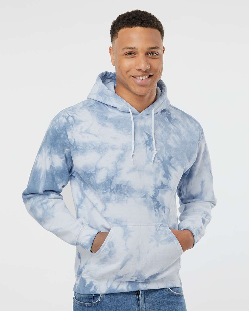 Colortone 8790 Unisex Crystal Wash Hooded Sweatshirt - Crystal Ice Blue