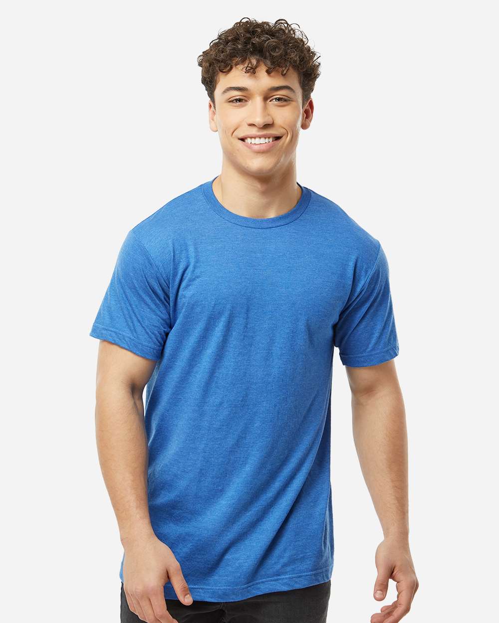 Unisex Fine Jersey T-Shirt - 202 - Heather Turquoise
