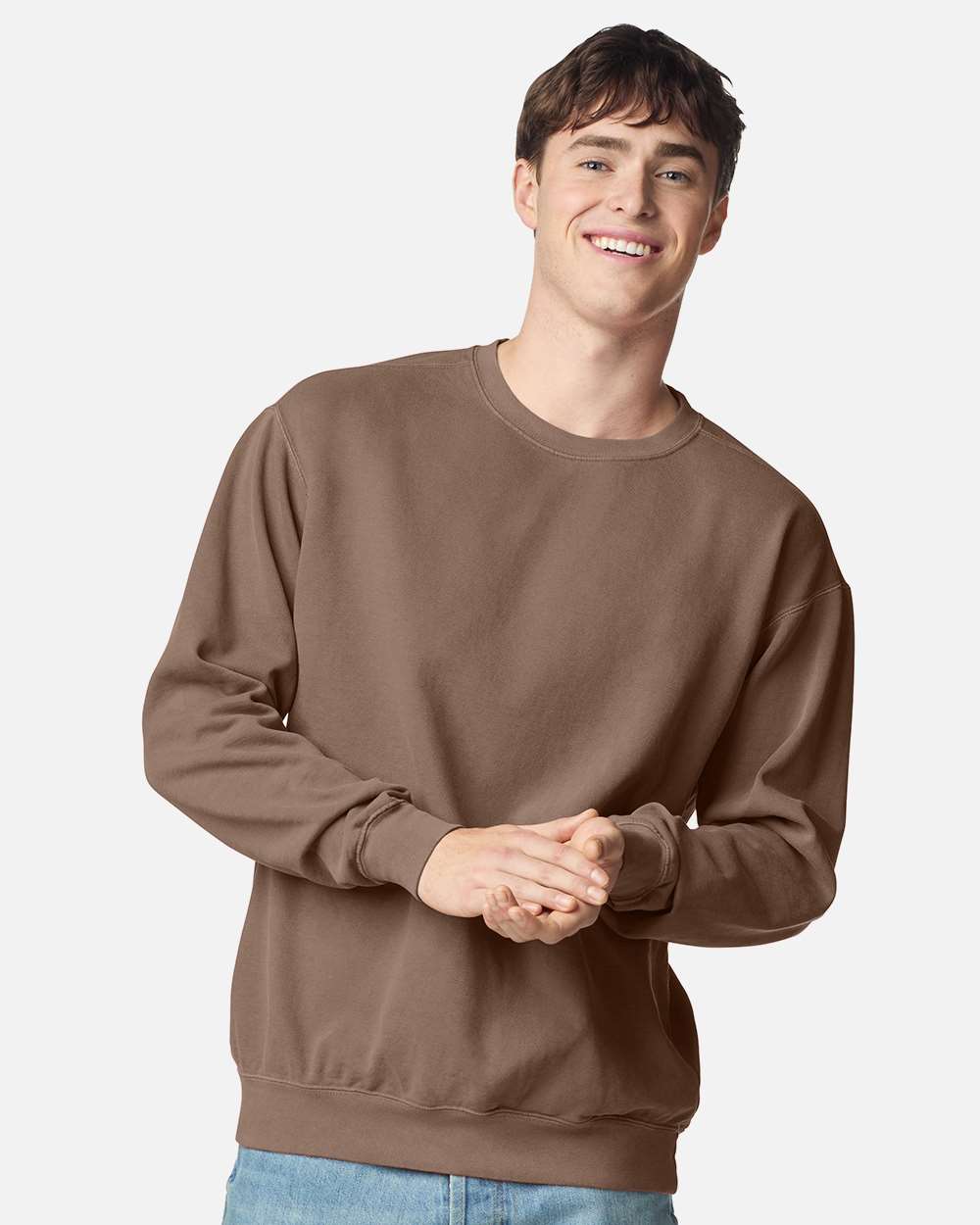 Comfort Colors 1566 Unisex Garment-Dyed Crewneck Sweatshirt - Espresso