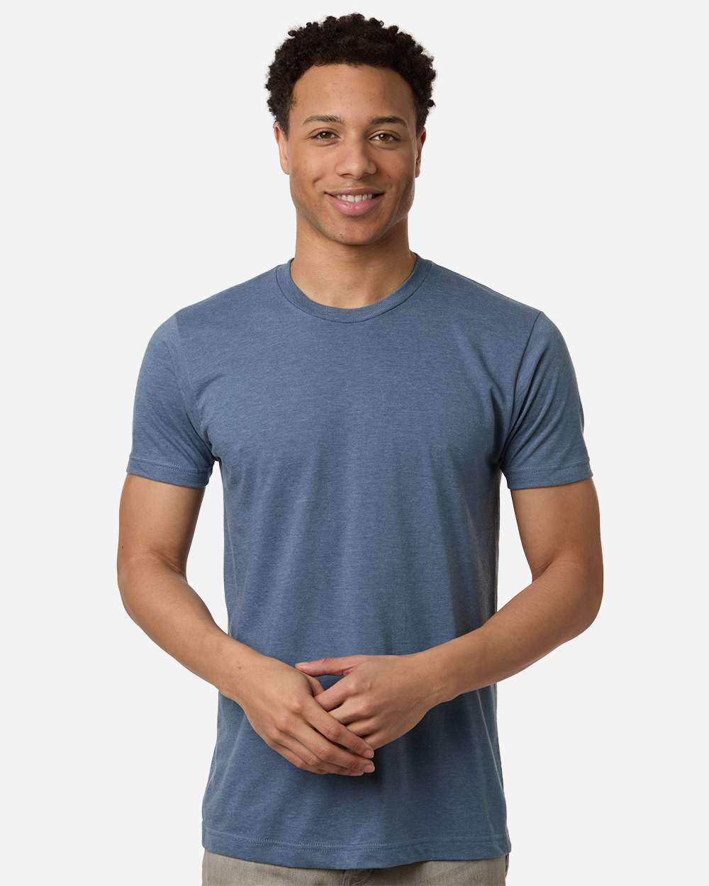 Unisex Fine Jersey T-Shirt - 202 - Heather Indigo Blue