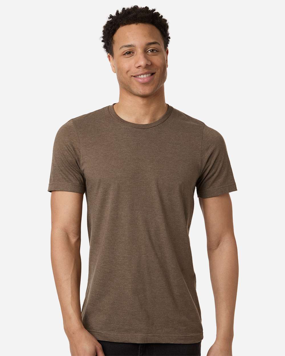 Tultex 602CVC Unisex Combed CVC T-Shirt - Heather Brown