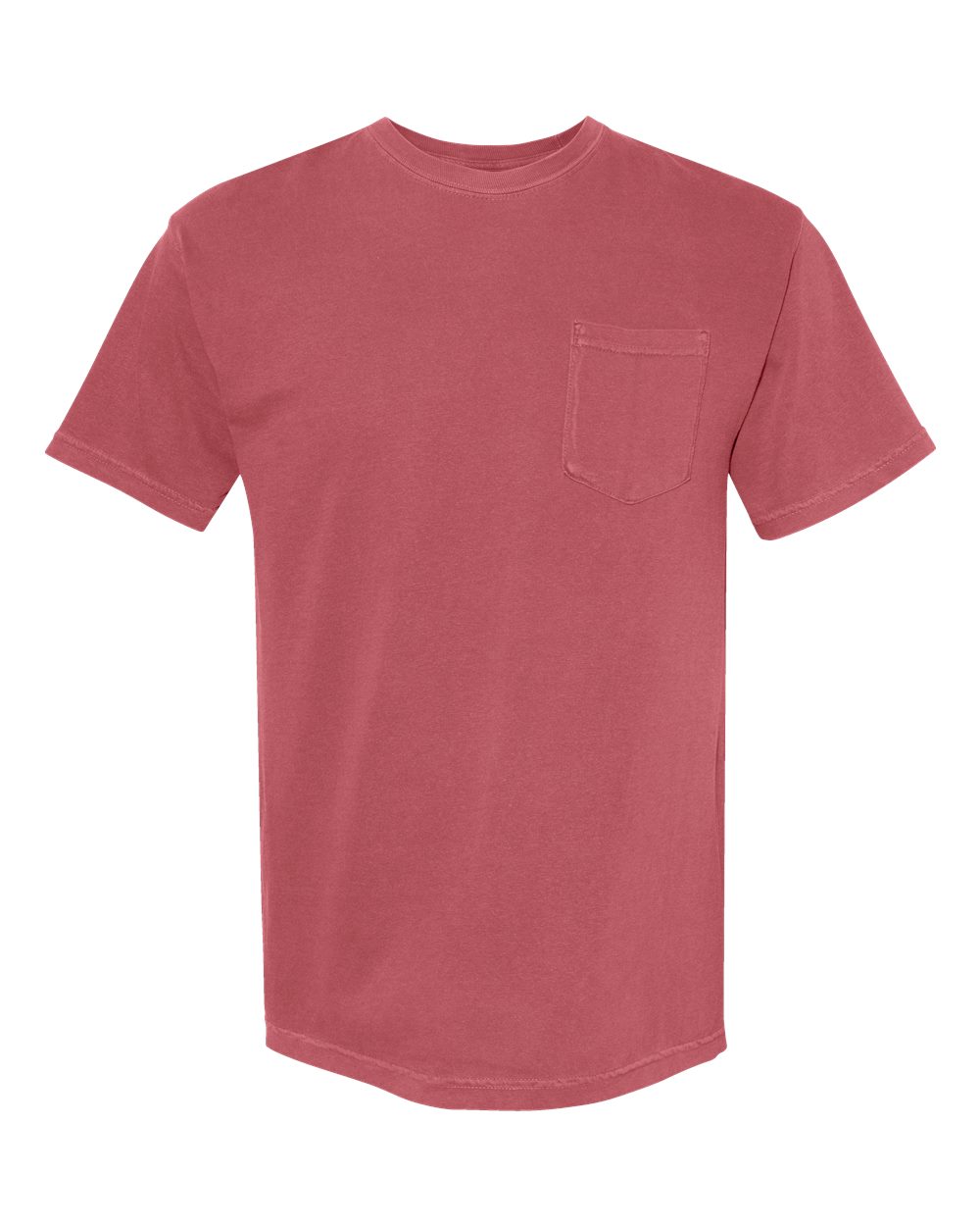 Comfort Colors 6030 Unisex Garment-Dyed Heavyweight Pocket T-Shirt - Crimson