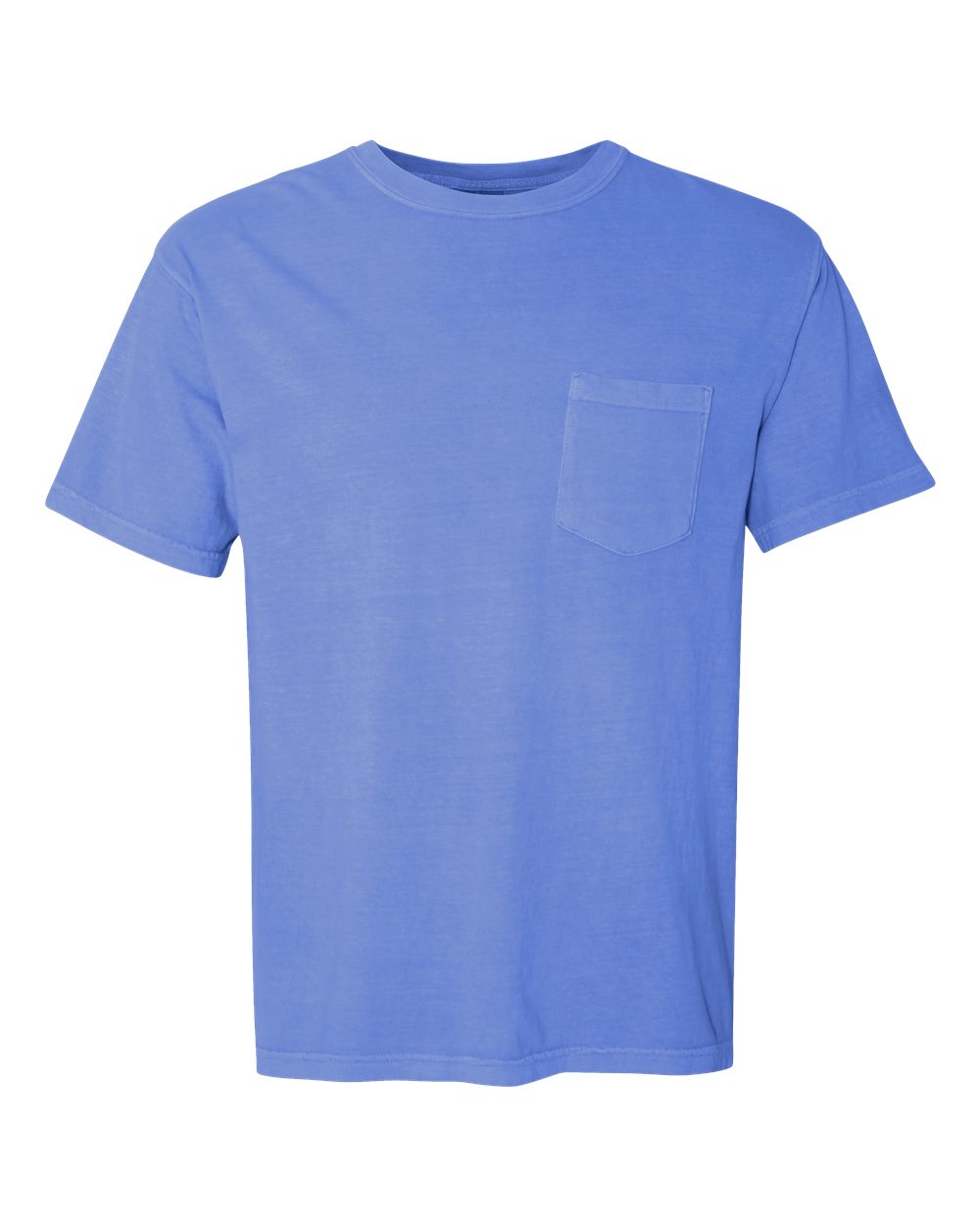 Comfort Colors 6030 Unisex Garment-Dyed Heavyweight Pocket T-Shirt - Flo Blue