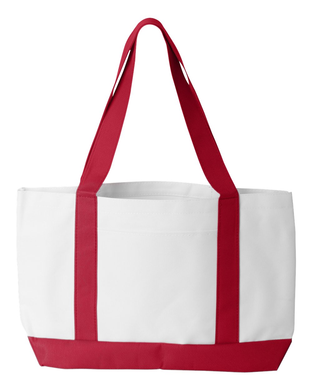 Liberty Bags 7002 P&O Cruiser Tote - White/ Red