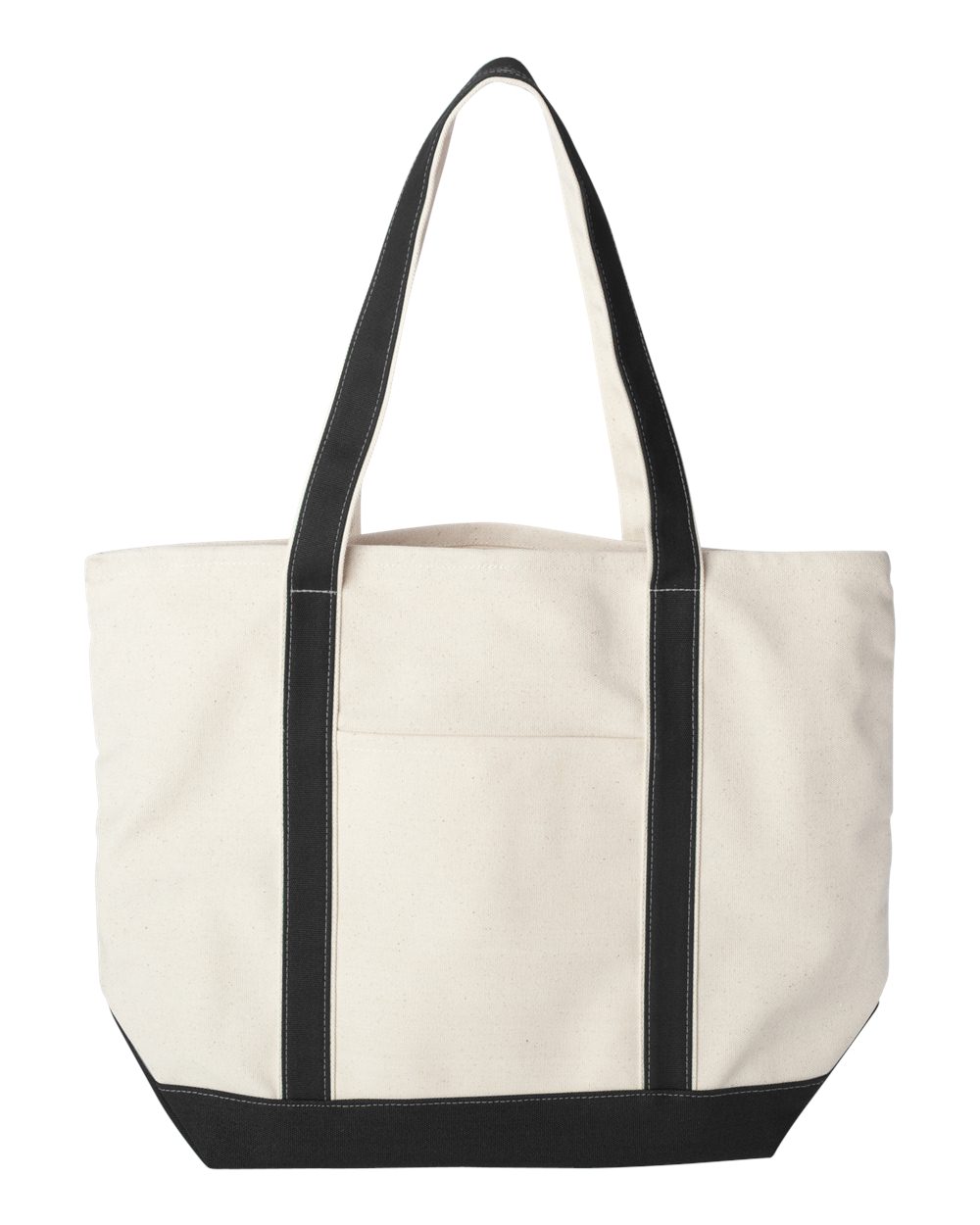 Liberty Bags 8872 Carmel Classic XL Cotton Canvas Resort Tote - Natural/ Black
