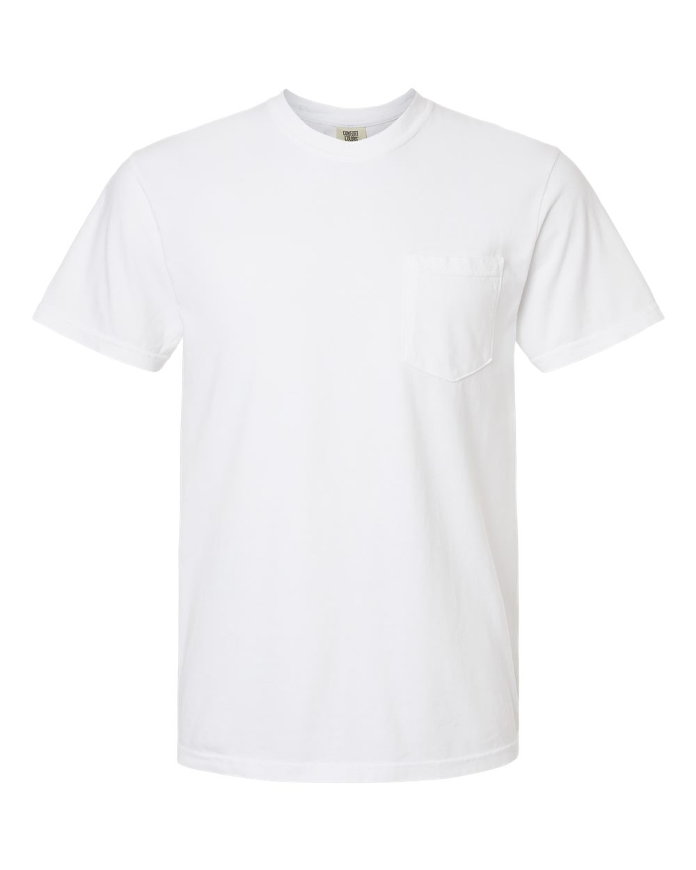 Comfort Colors 6030 Unisex Garment-Dyed Heavyweight Pocket T-Shirt - White