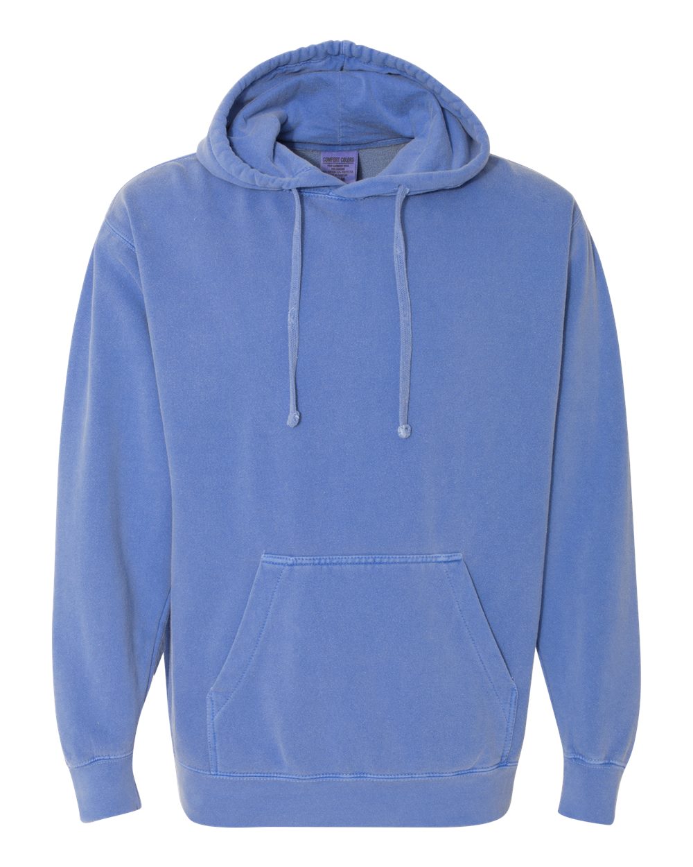 Comfort Colors 1567 Unisex Garment-Dyed Hooded Sweatshirt - Flo Blue