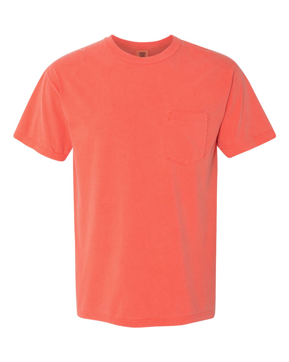 Comfort Colors 6030 Unisex Garment-Dyed Heavyweight Pocket T-Shirt - Bright Salmon