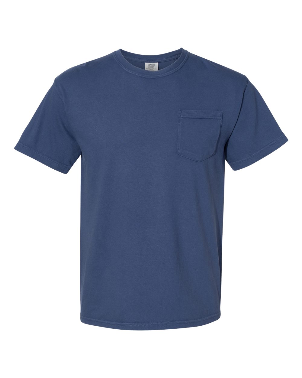 Comfort Colors 6030 Unisex Garment-Dyed Heavyweight Pocket T-Shirt - China Blue