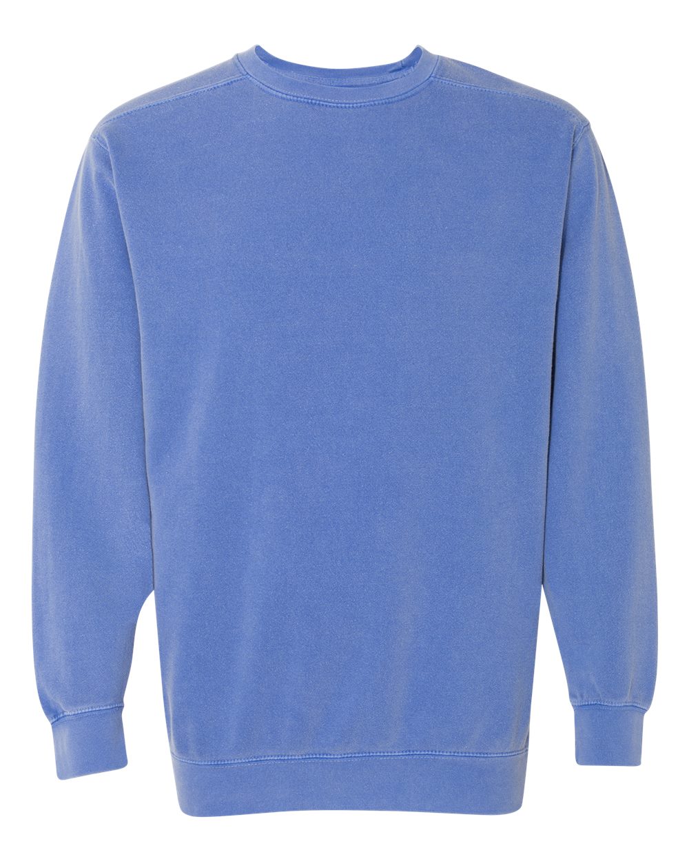 Comfort Colors 1566 Unisex Garment-Dyed Crewneck Sweatshirt - Flo Blue