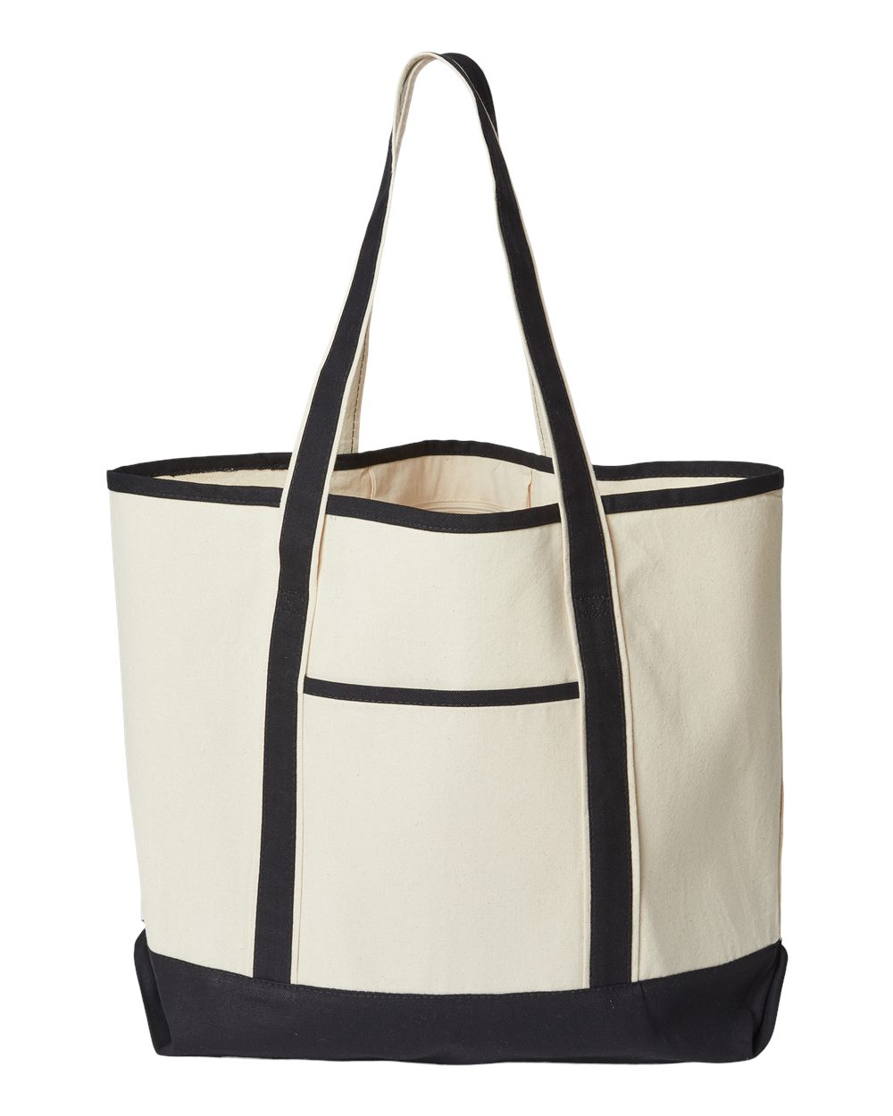 OAD OAD103 Promotional Heavyweight Large Beach Tote - Natural/ Black