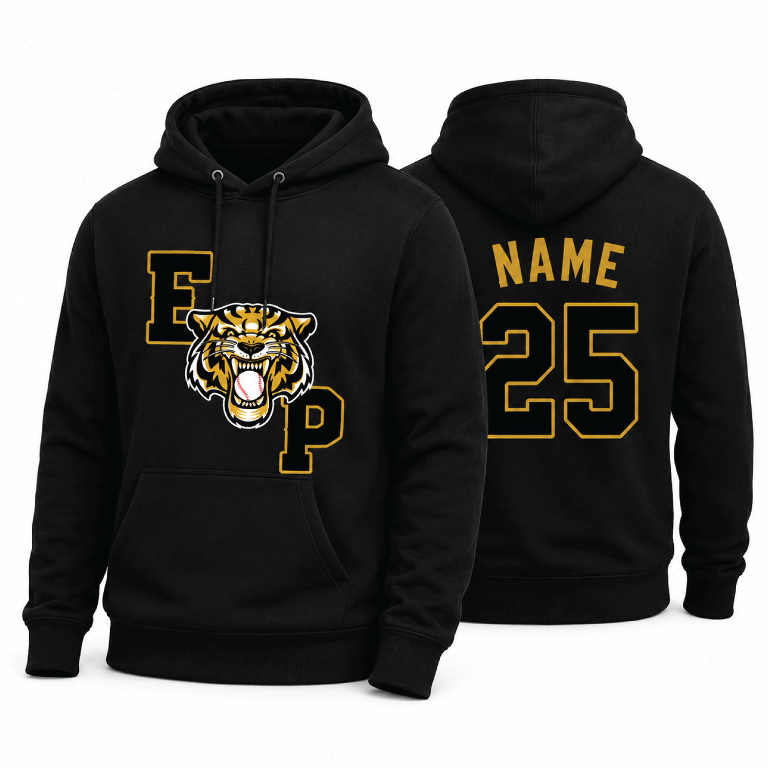 EP Baseball Fall Ball Hoodie - Black