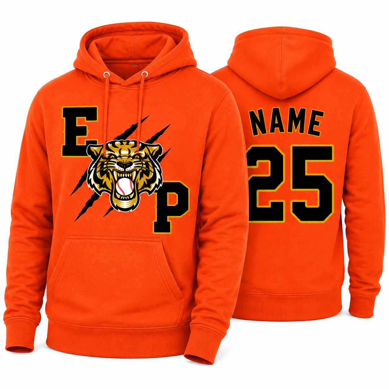 EP Baseball Fall Ball Hoodie - Orange