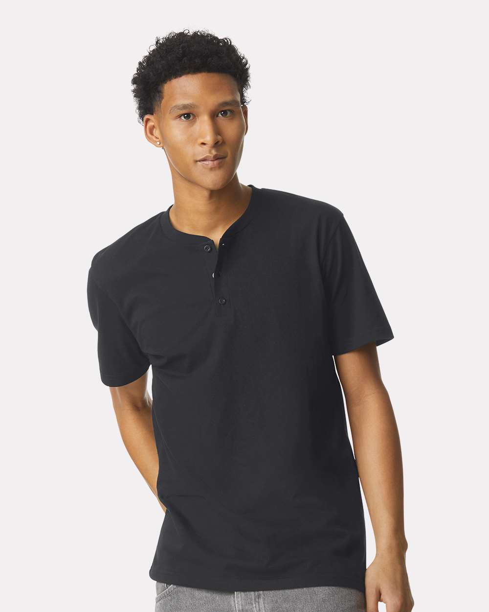 American Apparel Unisex CVC Henley Tee - 2004CVC