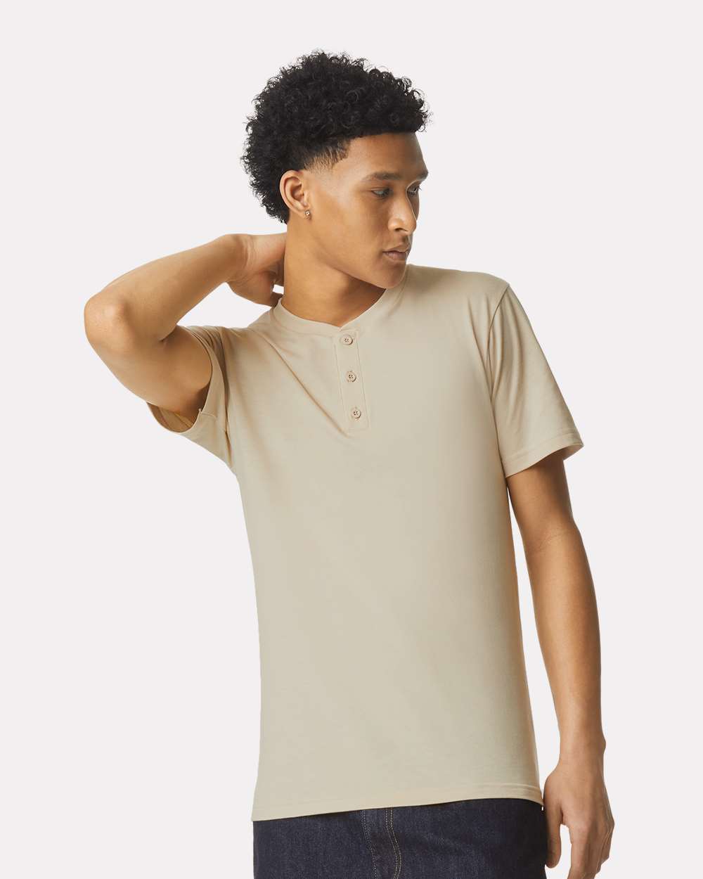 American Apparel Unisex CVC Henley Tee - 2004CVC