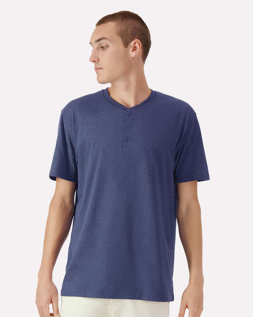 American Apparel Unisex CVC Henley Tee - 2004CVC
